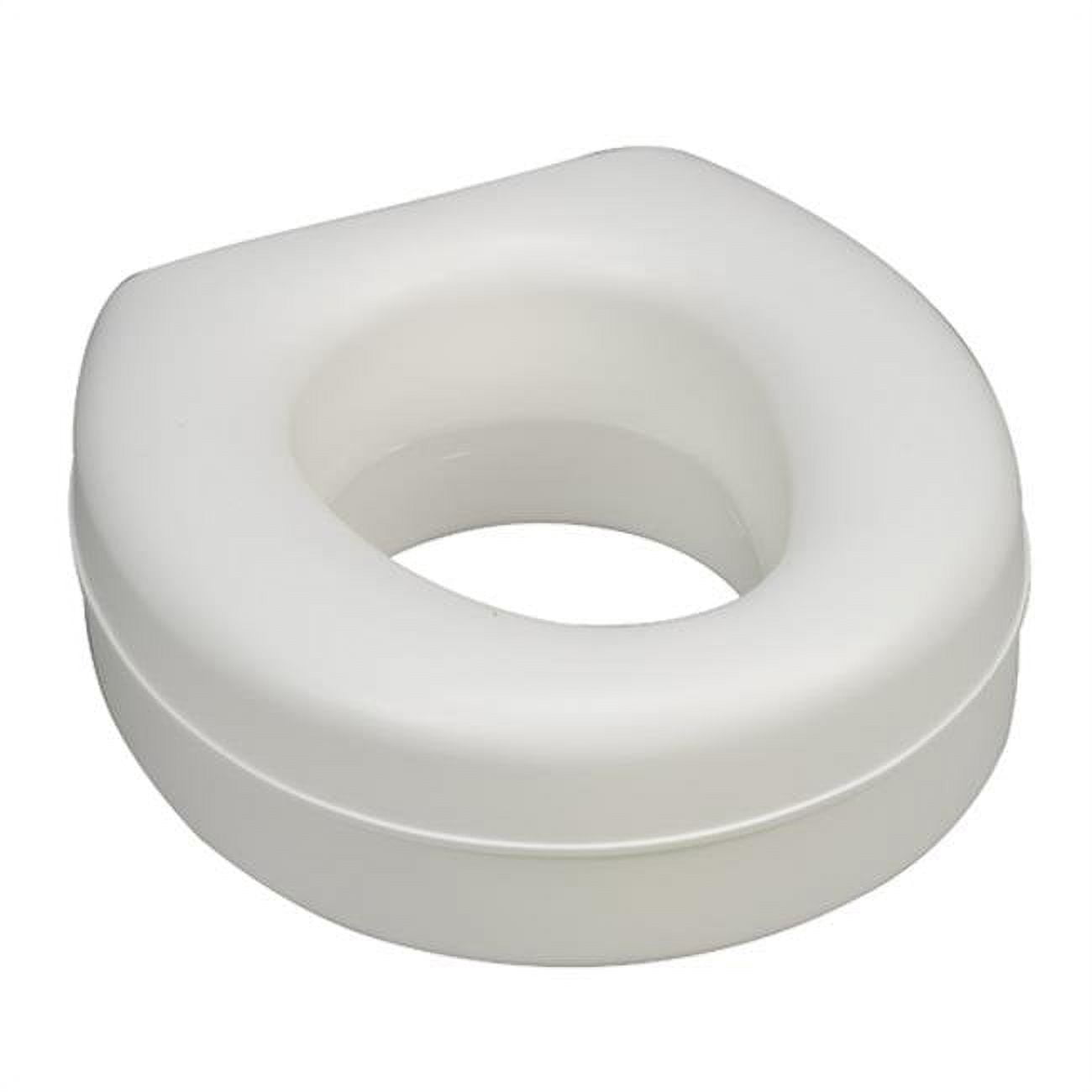 HealthSmart Deluxe Plastic Toilet Seat Riser, White