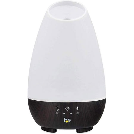HealthSmart Essential Oil Diffuser, Cool Mist Humidifier and Aromatherapy Diffuser with 500ML Tank Ideal for Large Rooms, Adjustable Timer, Mist Mode and 7 LED Light Colors, White