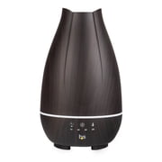 HealthSmart 500mL Essential Oil Diffuser & Cool Mist Humidifier for Room with Timer & Mood Lights, Brown