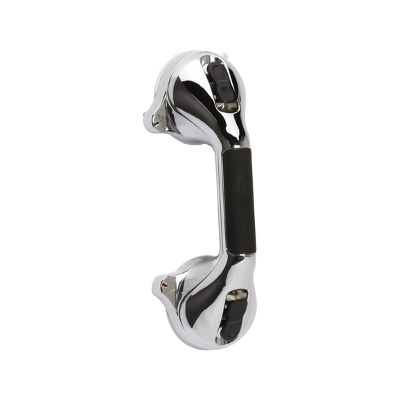 HealthSmart Suction Cup Grab Bar, 12 in, Chrome