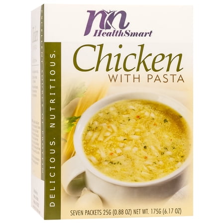 HealthSmart - High Protein Diet Soup - Chicken with Pasta - 15g Protein - Low Calorie - Low Carb - Low Sugar - Fat Free - 7/Box