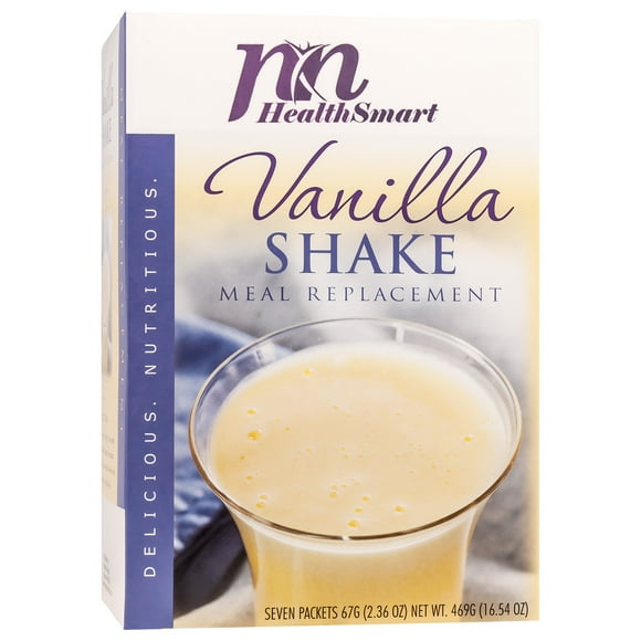 HealthSmart - High Protein Meal Replacement Shake - Vanilla - 35g Protein - Low Carb - Low Calorie - Gluten Free - 7/Box