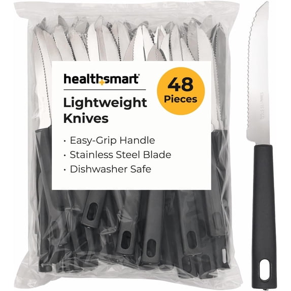 HealthSmart Lightweight Adaptive Fork Utensil Set, 48 Count, Stainless Steel