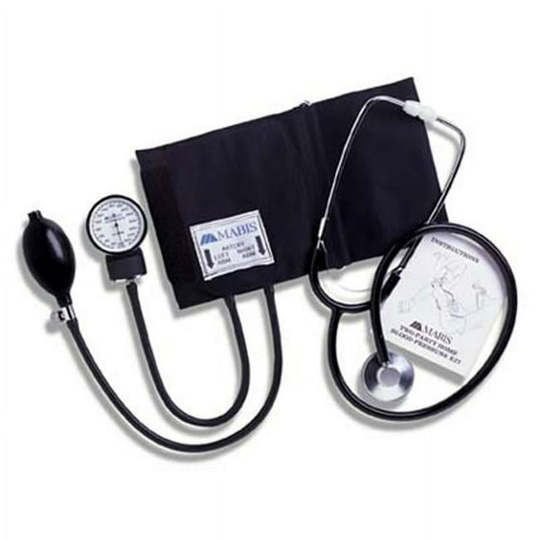 HealthSmart Healthsmart Home Blood Pressure Kit - Manual Sphygmomanometer,  Stethoscope, Large Adult Cuff - Black - Easy-to-Read Numbers - Carrying  Case in the Health Diagnostic Tools department at