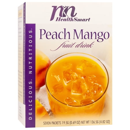 HealthSmart Peach Mango Protein Fruit Drink, 15g Protein, Low Calorie, Low Carb, Low Sugar, Fat Free, KETO Diet Friendly, Ideal Protein Compatible, 7 Count Box