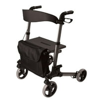 HealthSmart Rollator Adjustable Height / Lightweight / Folding Aluminum 31 to 36 Inch Handle Height 501-5012-4100