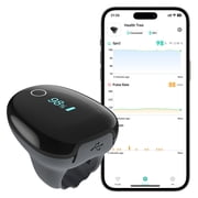 HealthTree Fingertip Pulse Oximeter device for tracking oxygen levels during activities like hiking, running, and cycling. Perfect for monitoring performance during various sports