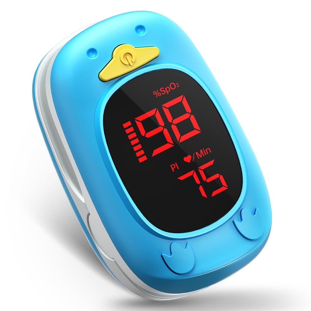 HealthTree Fingertip Pulse Oximeter for Childrens and Kids,Blue
