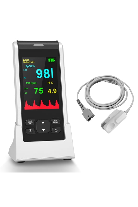 Handheld Pulse Oximeter, Fingertip Pulse Oximeter for Adult Blood Oxygen Saturation Monitor with SpO2 & Pulse Rate