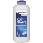 HealthWise Corn Starch Baby Powder | Soothing Lavender Scent | Talc Free | Paraben & Phthalate Free | Absorbs Moisture | 15 oz 425g