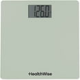 thumbnail image 1 of HealthWise Digital Weight Scale | 438 lbs / 199 kg Capacity | Tempered Glass Auto-On | Quick, Accurate Body Weight Measurements | Measurement Modes: LBS, KG or ST, 1 of 7