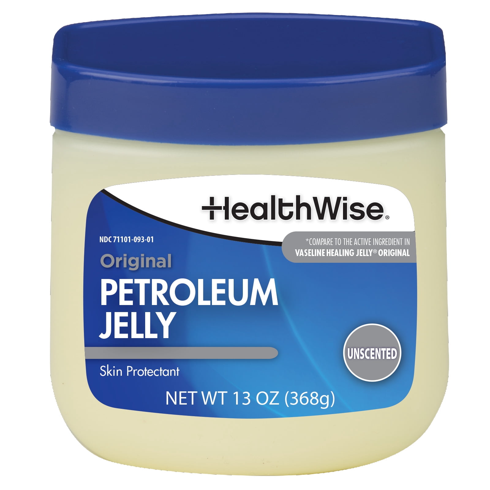 HealthWise Petroleum Jelly | Skin Protectant | Original Formula | Relieves Dry Skin | Protects Minor Cuts, Scraps, Burns | 13 oz. Jar