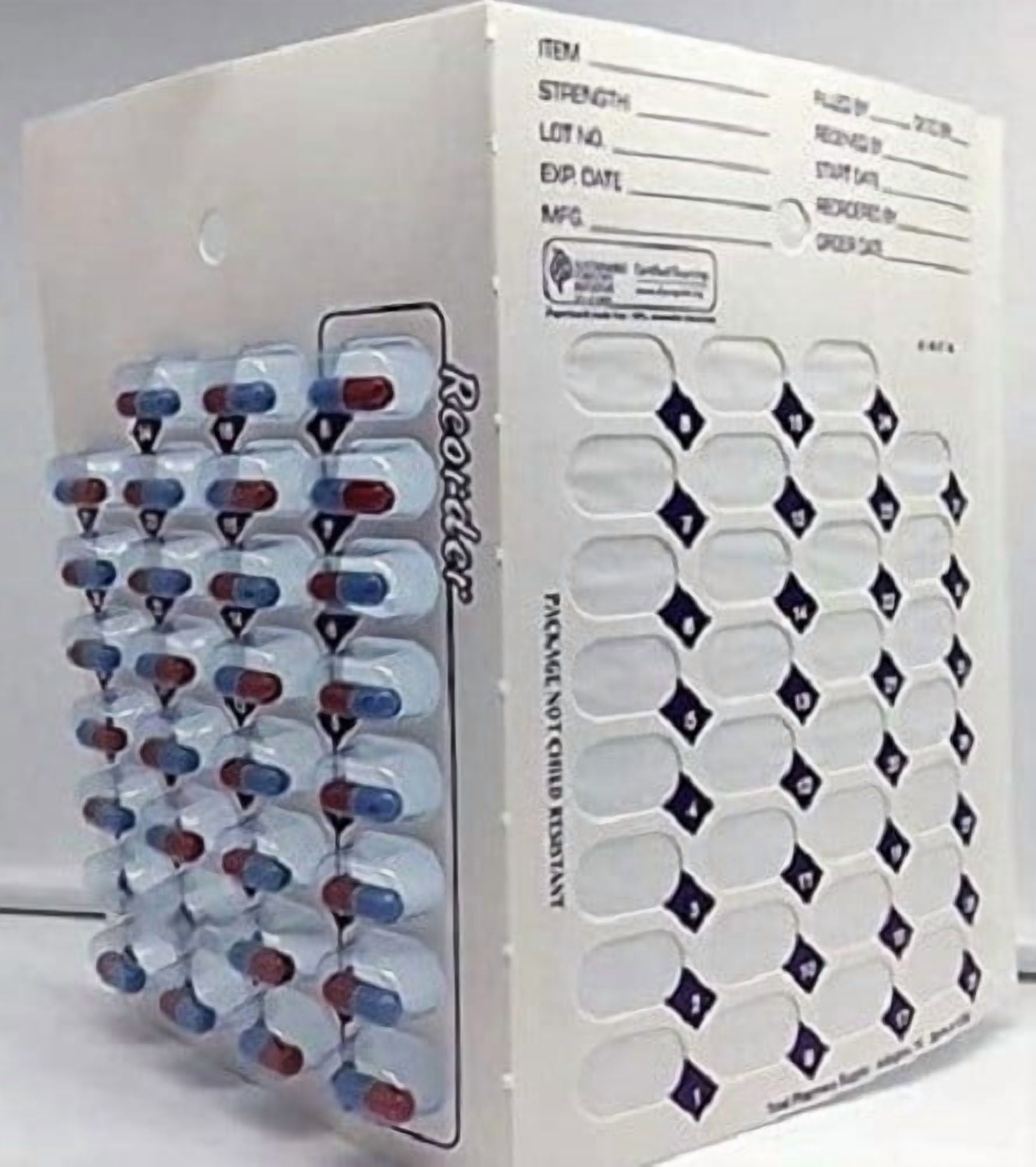 Healthaccessories 31 Day Cold Seal Blister Pack Pill Organizer (48 Pack)