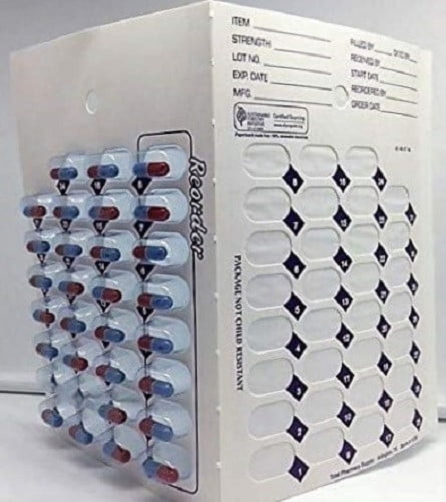 Healthaccessories 31 Day Monthly Cold Seal Blister Pill Pack Pill Organizer - 250 blisters