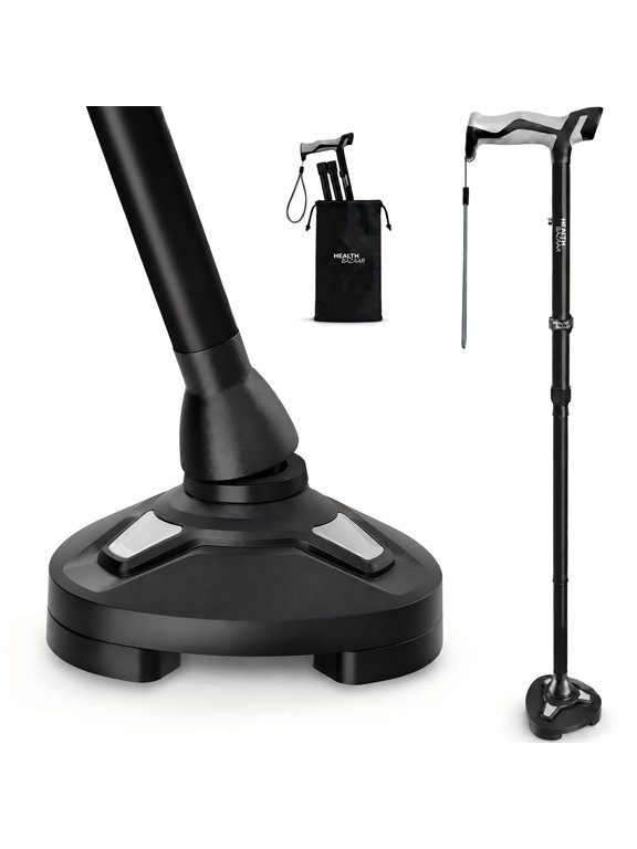Adjustable Walk Cane for Seniors,Foldable Cane,Black