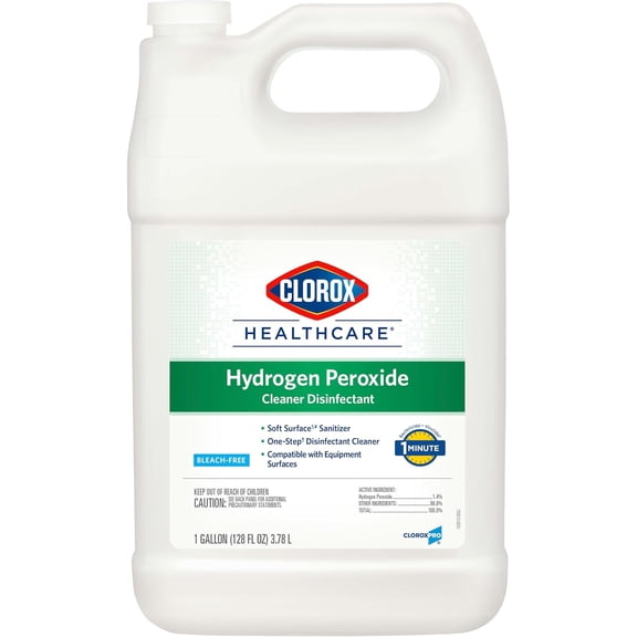 Healthcare Hydrogen Peroxide Cleaner Disinfectant Refill, Bleach Free, 128 Fluid Ounces (Package May Vary)