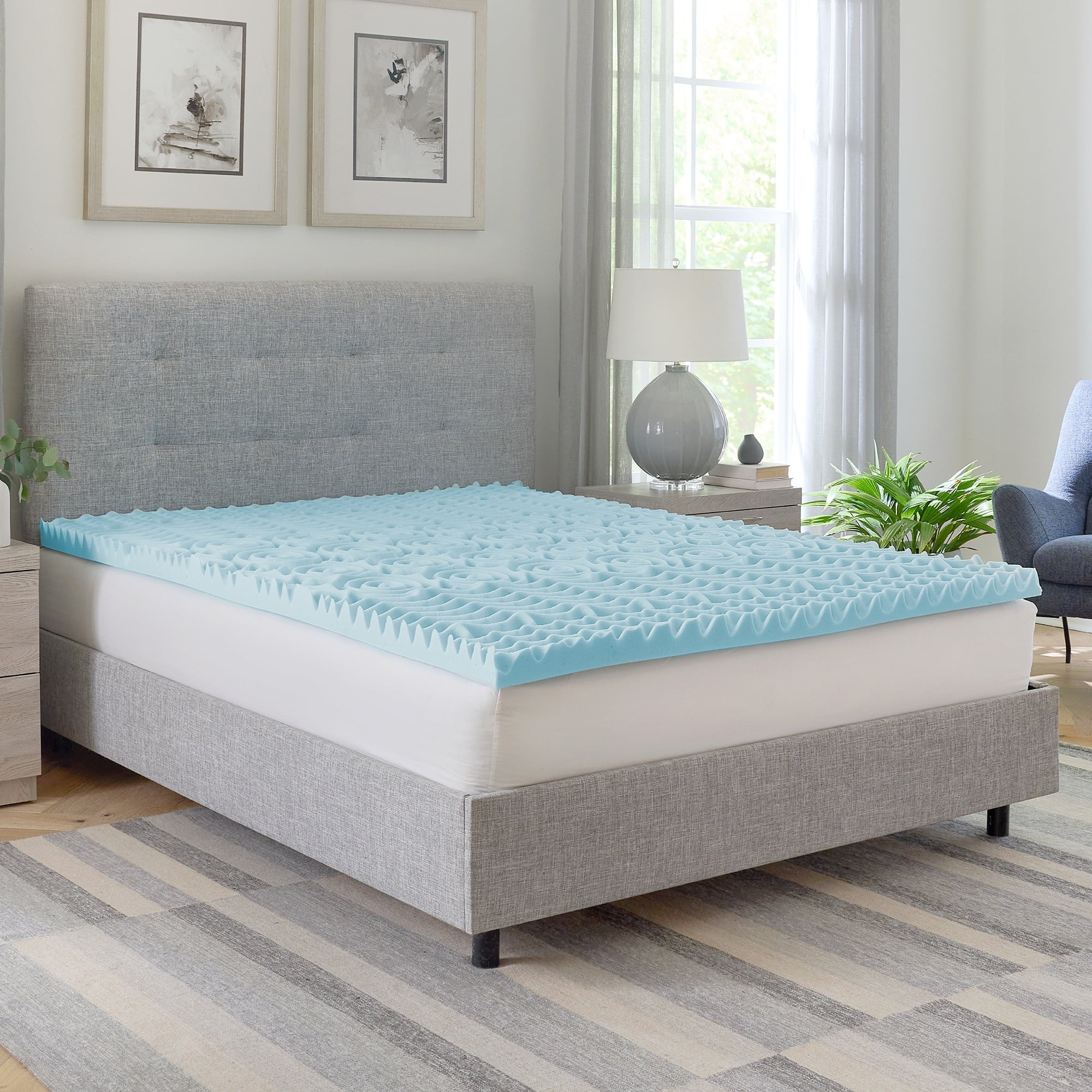 California King Gel-Infused Memory Foam Mattress Topper