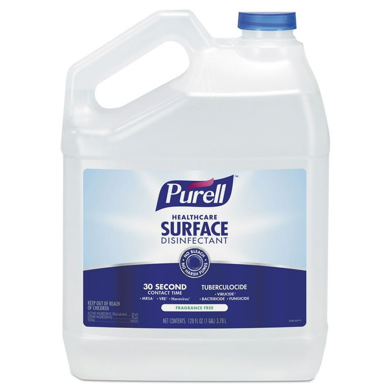 Healthcare Surface Disinfectant, Fragrance Free, 128 oz Bottle, 4/Carton