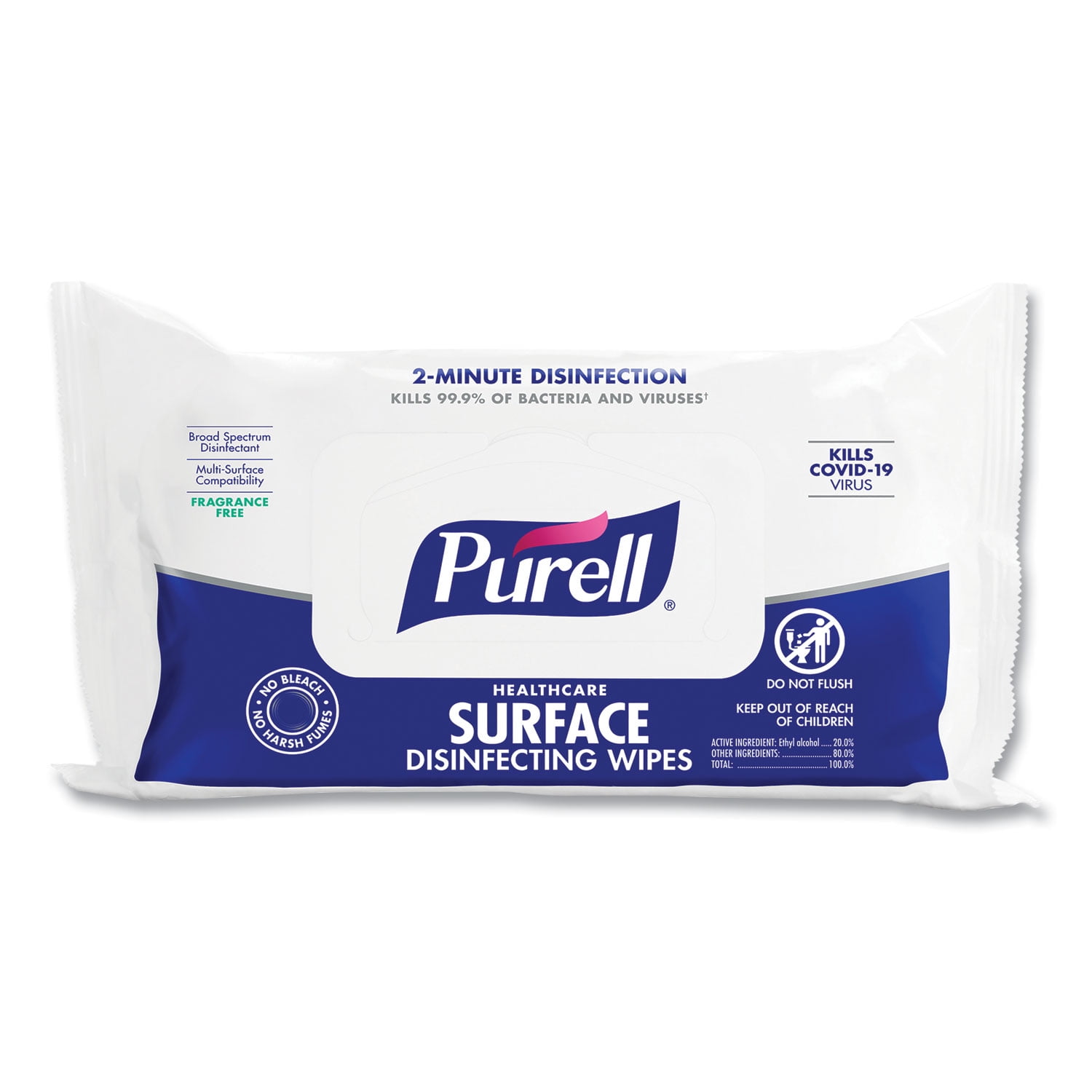 Healthcare Surface Disinfecting Wipes, 1-Ply, 7 Healthcare Surface Disinfecting Wipes, 1-Ply, 7