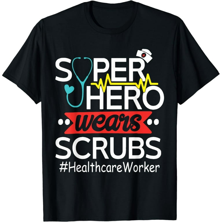 Nurse Shirt - This Super Hero Wears Scrubs Tshirt Nurse Shirt - This Super Hero Wears Scrubs Tshirt