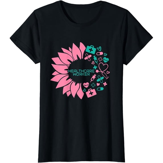 Healthcare worker Sunflower First Aid Kit Bandage T-Shirt
