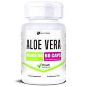 HealthFare Aloe Vera Capsules 40,000mg | 60 Vegan Pills | Inner Leaf Aloe Vera Extract Supplement | Gut Health & Digestive Support | Non-GMO, Gluten-Free | Made in USA