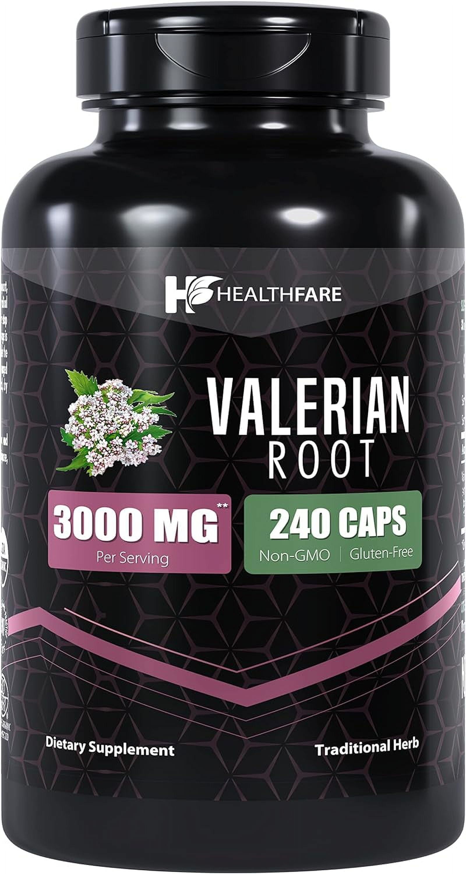 Healthfare Valerian Root Capsules 240 Pills 3000mg Ultra High