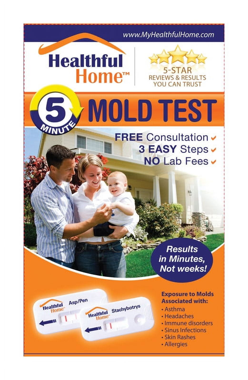 Health Metric Mold Test Kit for Home - All-inclusive Detection Kit DIY Mold Detector for Visual Incl. Black Mold and Mildew | EPA Approved & Aiha