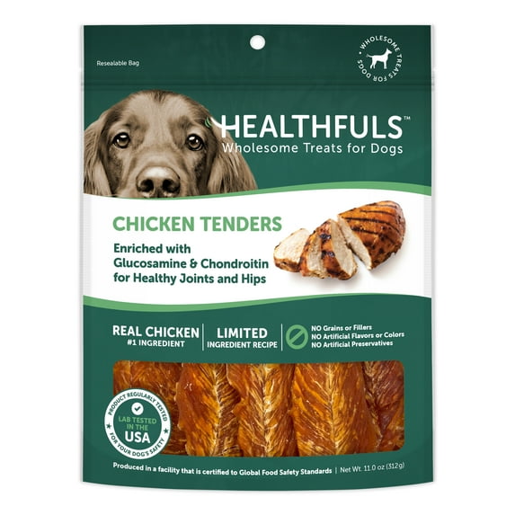 Healthfuls Chicken Tenders Dog Treats with Glucosamine & Chondroitin, 11oz
