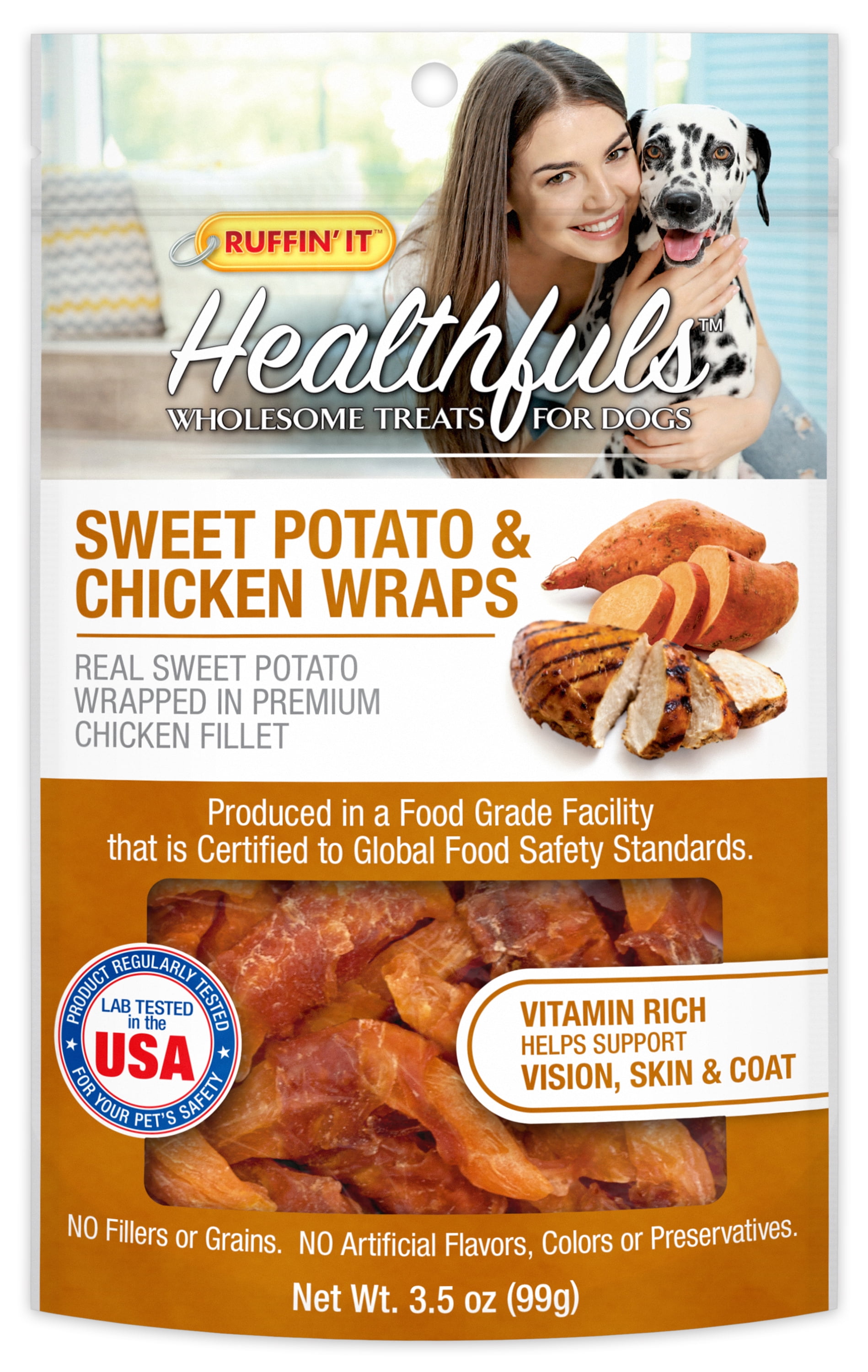 Healthfuls Chicken Wrapped Sweet Potato Dog Treats, 3.5oz