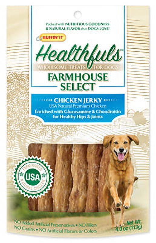 Healthfuls Farmhouse Selects 4 OZ Chicken Jerky Dog Treat With Glucosa, Each