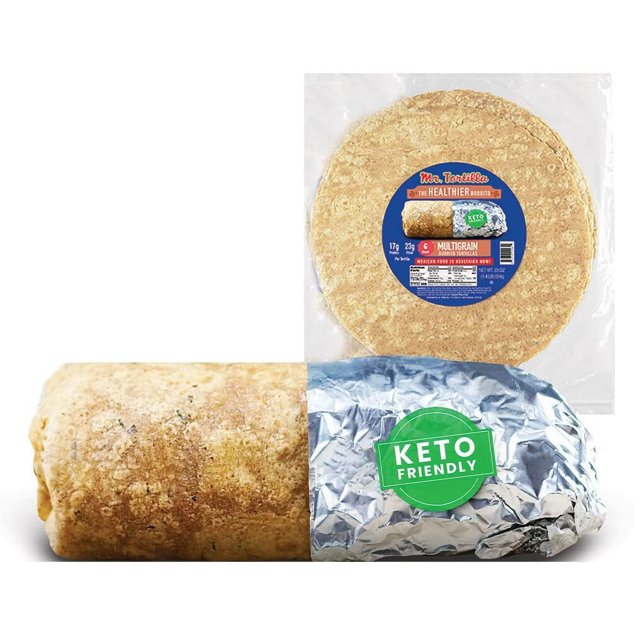 Healthier Burrito Keto, Vegan, Kosher, Low Calorie, Low Carb, High