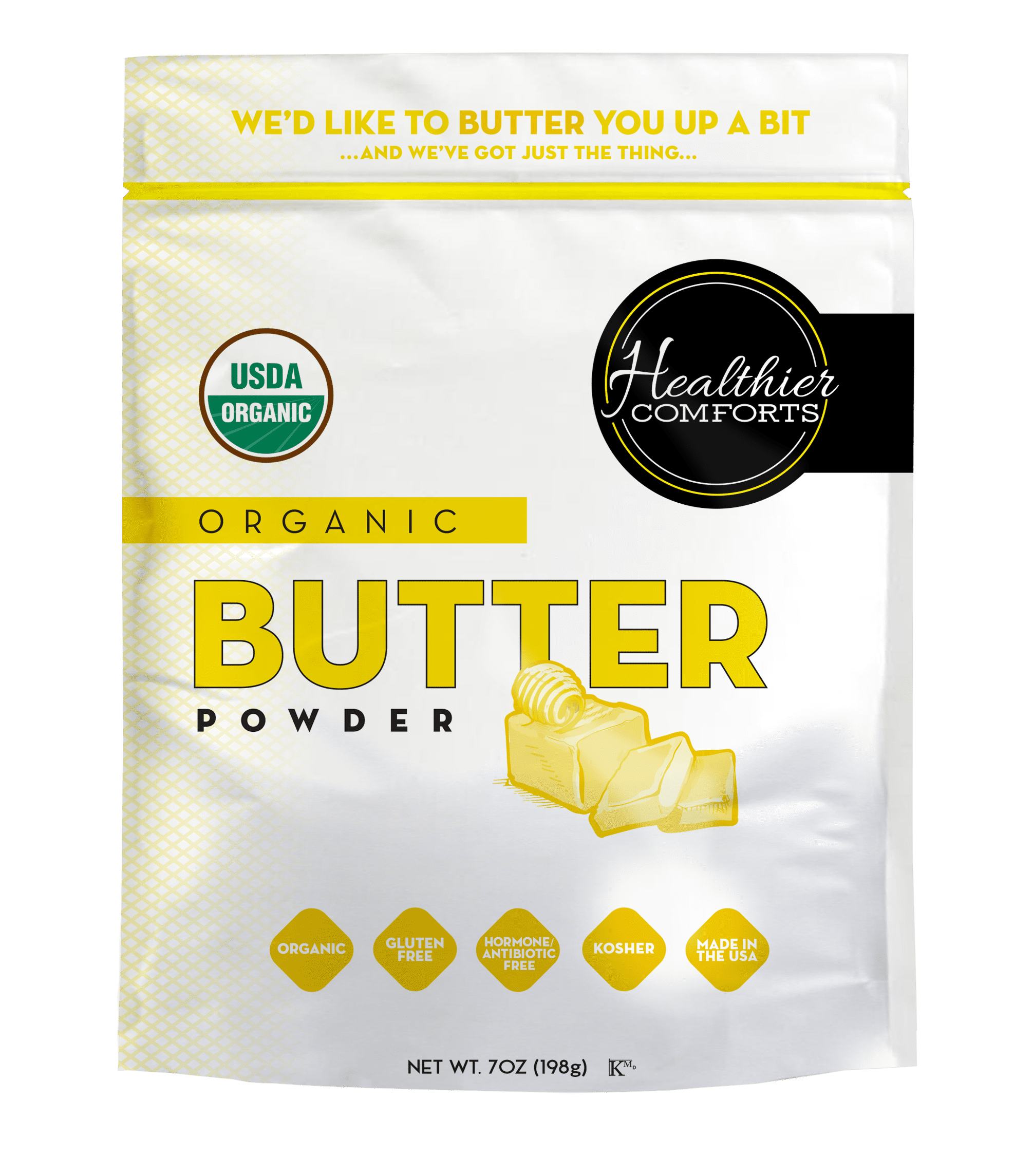 Healthier Comforts Organic Butter Powder 7oz - Walmart.com