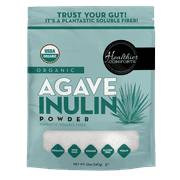 Healthier Comforts Organic Inulin Powder (12 oz) from Blue Agave | Gentle on Digestion, High Fiber Prebiotic, Soluble, Non-GMO | Perfect for Baking & Cooking