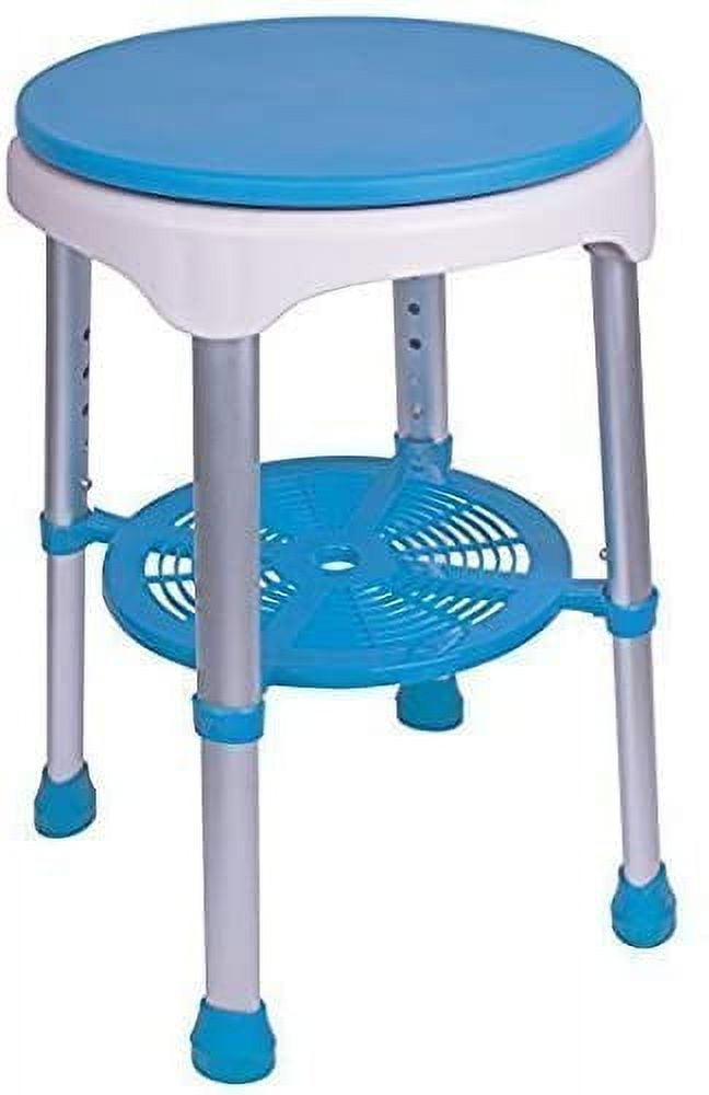Healthline Easy Swivel Shower Stool with 360 Degree Padded Rotating ...