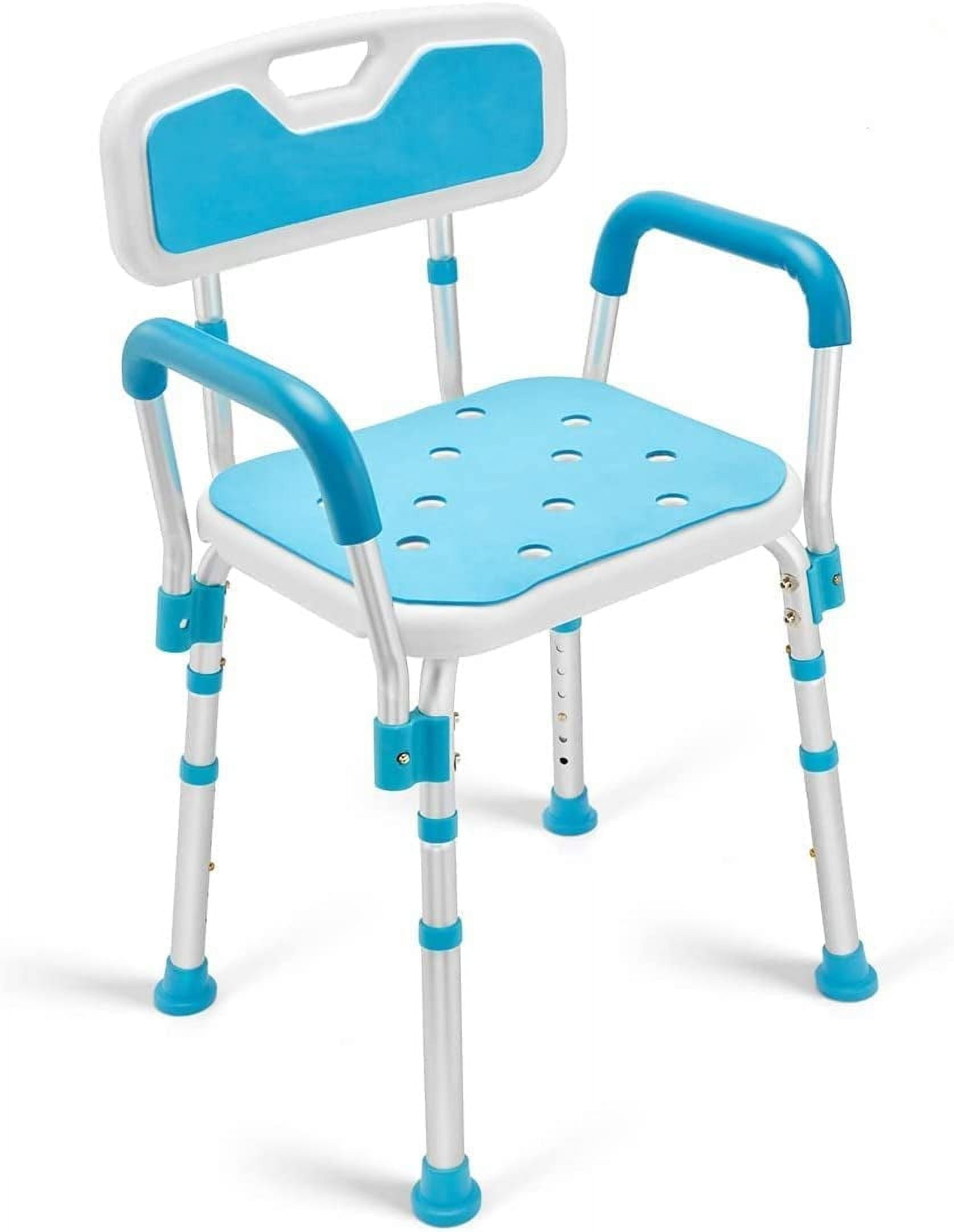 Healthline Shower Chair with Arms and Back, Shower Seat Bench Chair for