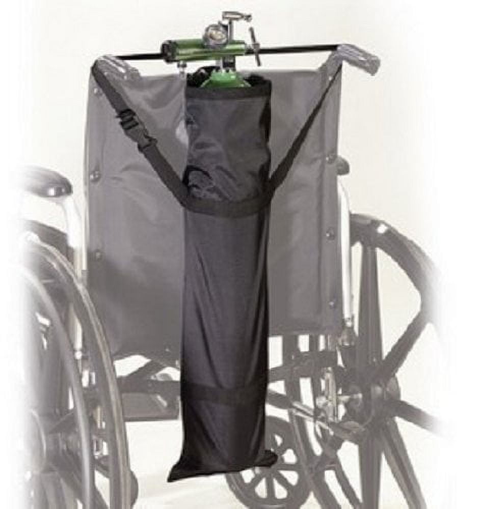 Healthline Trading Deluxe Wheelchair Carry Pouch for Oxygen Cylinders, Bag/Oxygen Tank Holder
