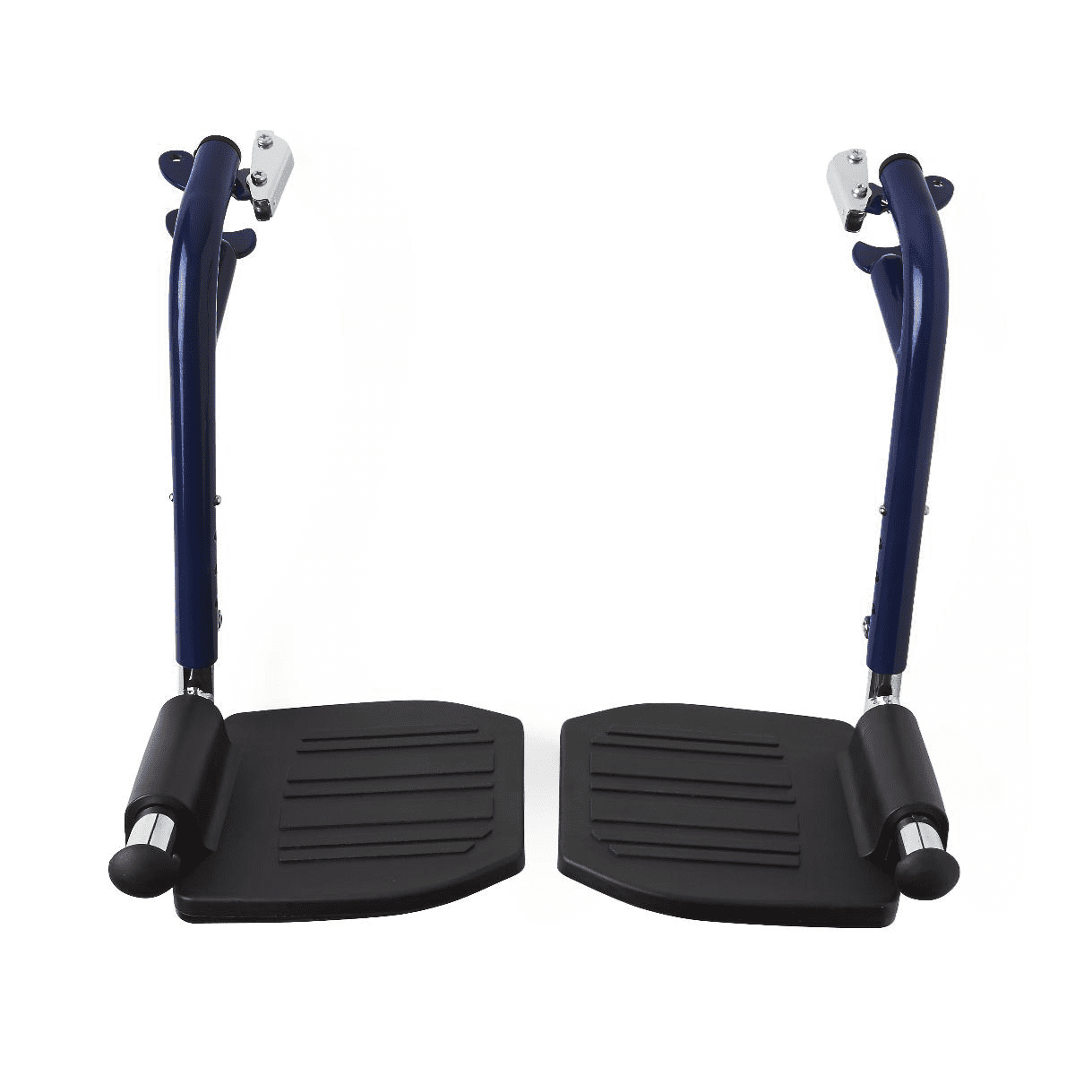 Healthline Wheelchair Foot Rest Swing Away Legrest Aluminum Footplates Universal Replacement Parts Tool-Free Installation