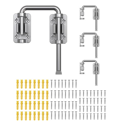 Healthloop 2.36″ Stainless Steel Sliding Door Loop Lock for Patio, Barn & Gate