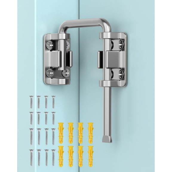 Healthloop 2.36″ Stainless Steel Sliding Door Loop Lock for Patio, Barn & Gate