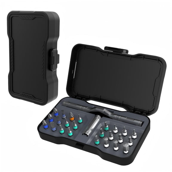 Healthloop 24-in-1 Magnetic Screwdriver Set, T-Handle Ratchet Multi Tool with Case