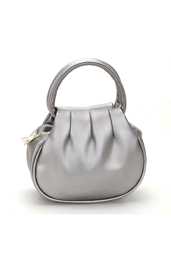 Mini Round Handbag for Women, Small Circle Purse Crossbody Shoulder Bag
