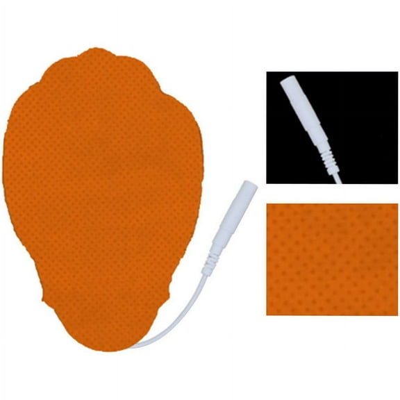 HealthmateForever Large Pin-Inserted Hand-Shaped Orange Conductive Pads