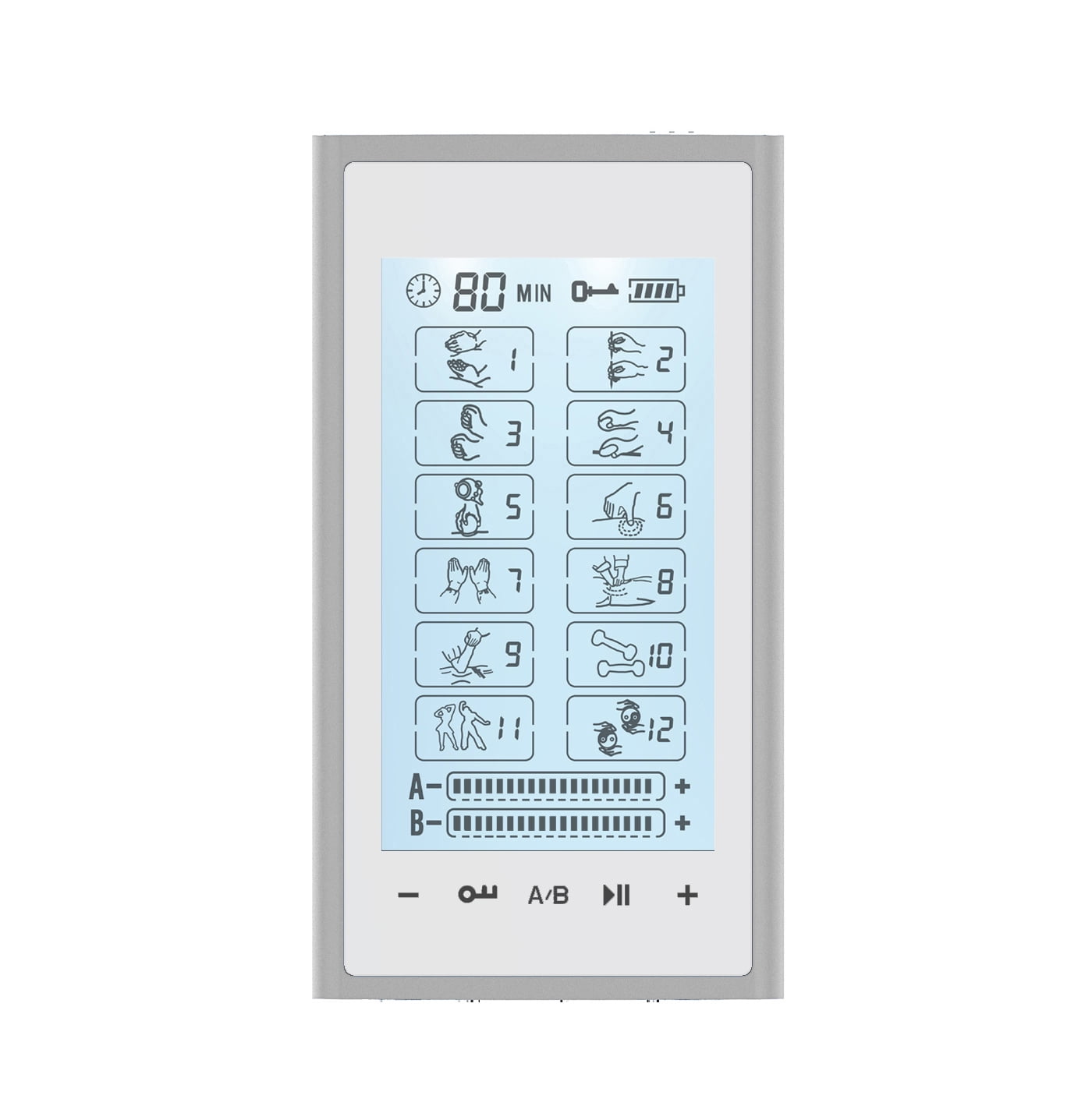 TENS Unit with Accessories EMS Muscle Stimulator Muscle Growth Pain Relief  OTC