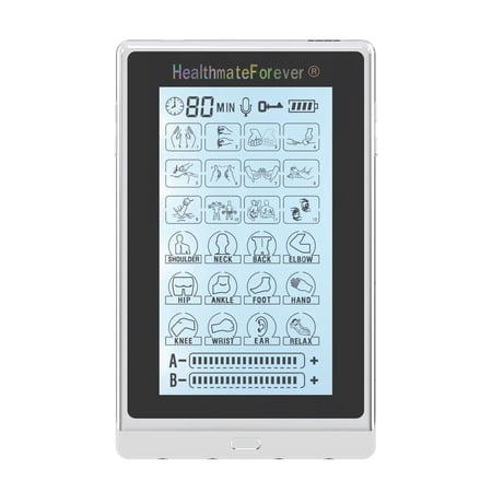 HealthmateForever T24AB3 Touchscreen TENS Muscle Recovery & Pain Relief Therapy (Silver)