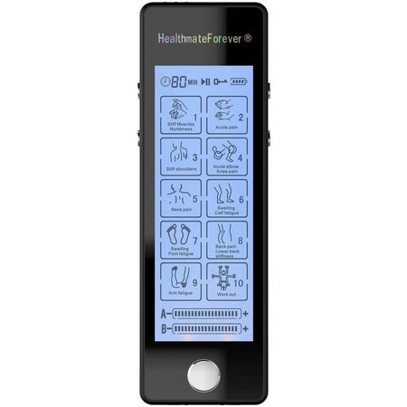 HealthmateForever TS10ABV1 Touch Screen TENS Unit & Muscle Stimulator (Black)
