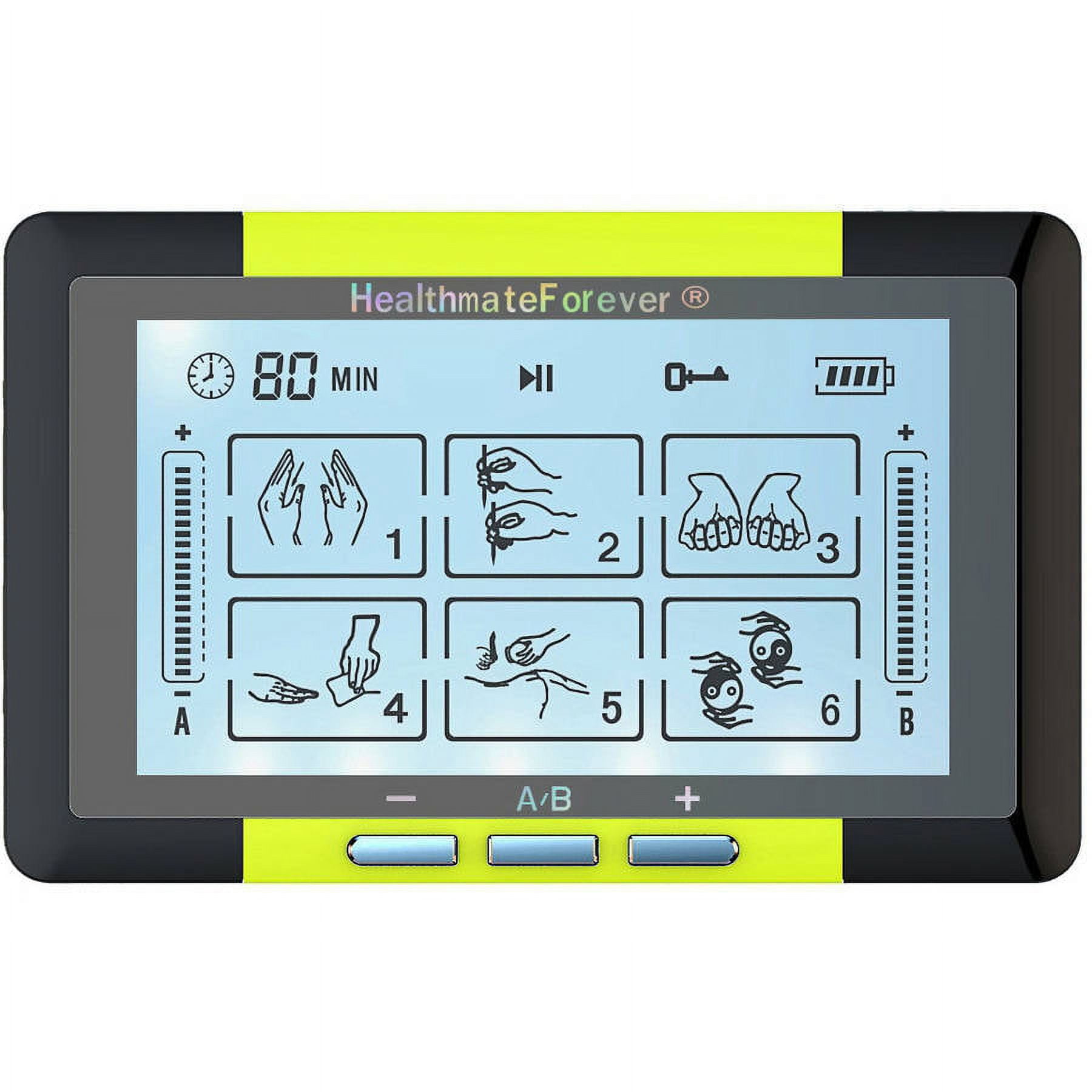 HealthmateForever TS8AB Touch Screen TENS Unit & Muscle Stimulator (Black)  