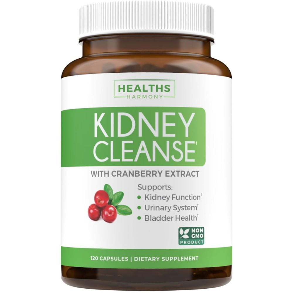 Healths Harmony Kidney Cleanse Supplement (Vegetarian) Supports Bladder