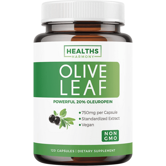 Healths Harmony Olive Leaf Extract Supplement (NONGMO) 20 Oleuropein