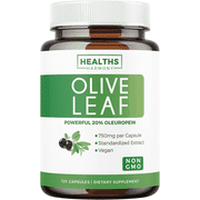 Healths Harmony Olive Leaf Extract Capsules with 20% Oleuropein, Antioxidants Supplement, 120 Count